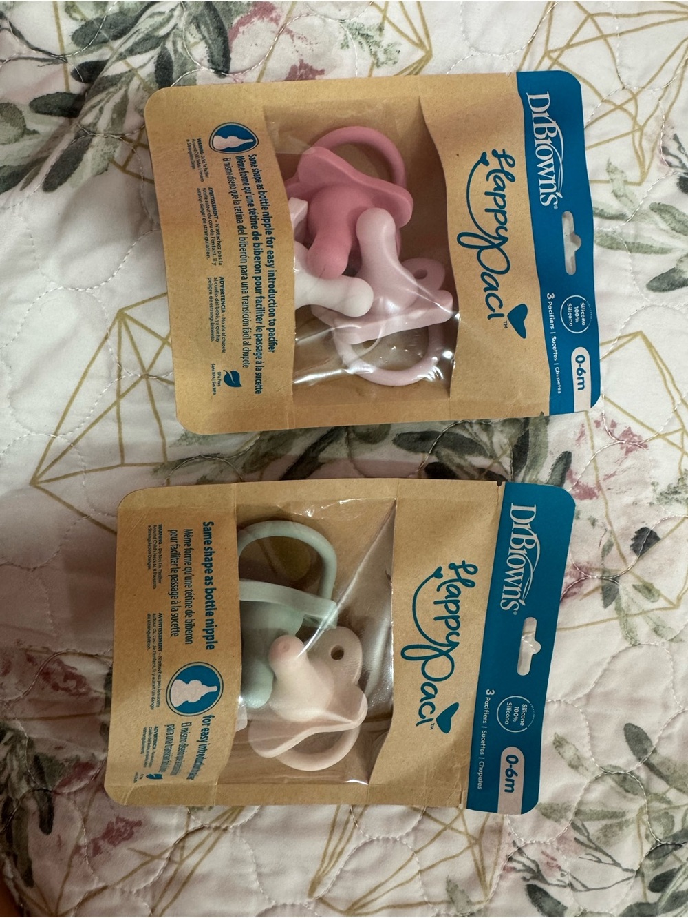 Dr. Brown’s HappyPaci Soothing Pacifier Duo - Pink & Mint